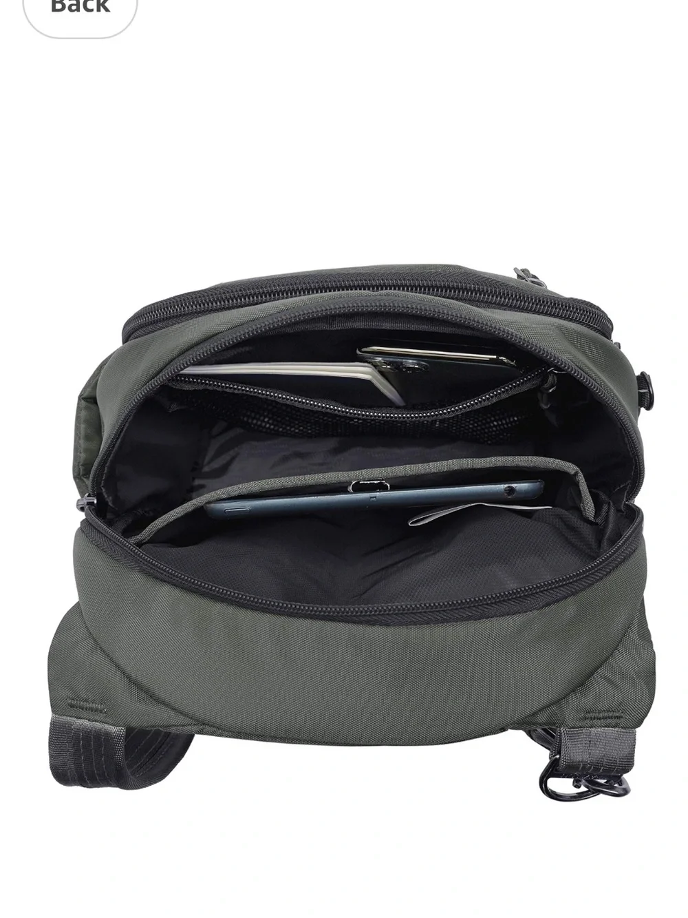 Travelon Active Tour Bag Charcoal Men's Crossbody Sling Bag Anti-Theft Unisex